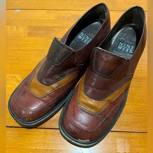 nine west 90s leather loafers